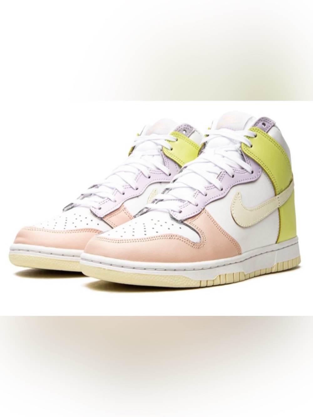Nike High-Top Sneakers in White, Pink, Lavender & Lime